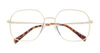 Shiny Gold Glasses Direct Bonnie Square Glasses - Flat-lay
