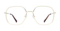 Shiny Gold Glasses Direct Bonnie Square Glasses - Front