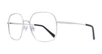 Shiny Silver Glasses Direct Bonnie Square Glasses - Angle