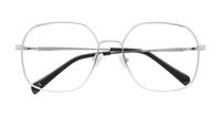 Shiny Silver Glasses Direct Bonnie Square Glasses - Flat-lay