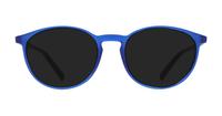 Matte Crystal Blue Glasses Direct Boston Round Glasses - Sun