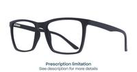 Matte Black Glasses Direct Brad Square Glasses - Angle