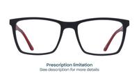 Matte Black / Red Glasses Direct Brad Square Glasses - Front