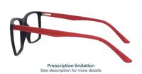 Matte Black / Red Glasses Direct Brad Square Glasses - Side