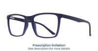 Matte Blue Glasses Direct Brad Square Glasses - Angle