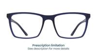 Matte Blue Glasses Direct Brad Square Glasses - Front