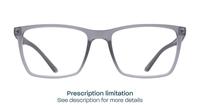 Matte Light Grey Glasses Direct Brad Square Glasses - Front