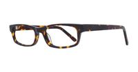 Tortoise Glasses Direct Brazen-52 Rectangle Glasses - Angle