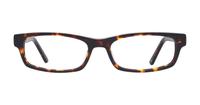 Tortoise Glasses Direct Brazen-52 Rectangle Glasses - Front