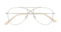 Matte Gold Glasses Direct Brooke Aviator Glasses - Flat-lay