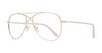Shiny Gold Glasses Direct Brooke Aviator Glasses - Angle