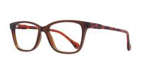 Brown Havana Glasses Direct Caitlin Wayfarer Glasses - Angle
