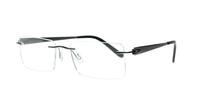 Gunmetal Glasses Direct Caravelli 200 Rectangle Glasses - Angle