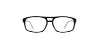 Black / Crystal Glasses Direct Carl Square Glasses - Front