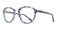 Blue Havana Glasses Direct Cassidy Round Glasses - Angle