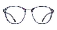 Blue Havana Glasses Direct Cassidy Round Glasses - Front