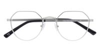Matte Silver Glasses Direct Chase Round Glasses - Flat-lay