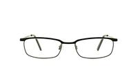 Black Glasses Direct Christian Oval Glasses - Front