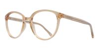 Crystal Beige Glasses Direct Claire Round Glasses - Angle