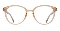 Crystal Beige Glasses Direct Claire Round Glasses - Front