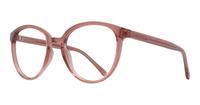 Crystal Pink Glasses Direct Claire Round Glasses - Angle
