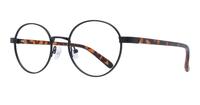 Matte Black Glasses Direct Cody Round Glasses - Angle