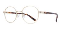 Matte Gold Glasses Direct Cody Round Glasses - Angle