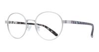 Matte Silver Glasses Direct Cody Round Glasses - Angle