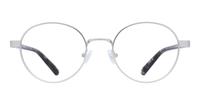 Matte Silver Glasses Direct Cody Round Glasses - Front