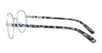 Matte Silver Glasses Direct Cody Round Glasses - Side