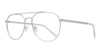 Matte Silver Glasses Direct Colby Aviator Glasses - Angle