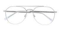 Matte Silver Glasses Direct Colby Aviator Glasses - Flat-lay
