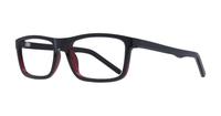 Dark Red Glasses Direct Colin Rectangle Glasses - Angle