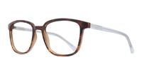 Shiny Havana Glasses Direct Cooper Rectangle Glasses - Angle
