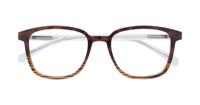 Shiny Havana Glasses Direct Cooper Rectangle Glasses - Flat-lay