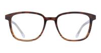 Shiny Havana Glasses Direct Cooper Rectangle Glasses - Front
