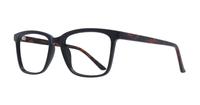 Black/Havana Glasses Direct Courtney Rectangle Glasses - Angle