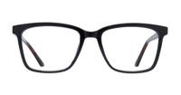 Black/Havana Glasses Direct Courtney Rectangle Glasses - Front