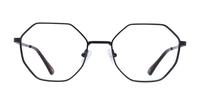 Shiny Black Glasses Direct Daelan Round Glasses - Front