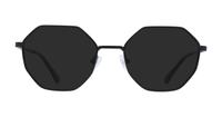 Shiny Black Glasses Direct Daelan Round Glasses - Sun