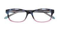 Blue/Pink Glasses Direct Daisy Rectangle Glasses - Flat-lay