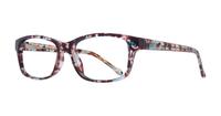 Brown Pattern Glasses Direct Daisy Rectangle Glasses - Angle