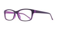 Dark Purple Glasses Direct Daisy Rectangle Glasses - Angle
