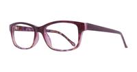 Purple Havana Glasses Direct Daisy Rectangle Glasses - Angle