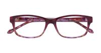 Purple Havana Glasses Direct Daisy Rectangle Glasses - Flat-lay