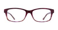 Purple Havana Glasses Direct Daisy Rectangle Glasses - Front