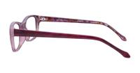 Purple Havana Glasses Direct Daisy Rectangle Glasses - Side