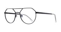Matte Black Glasses Direct Daly Round Glasses - Angle