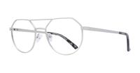 Matte Silver Glasses Direct Daly Round Glasses - Angle