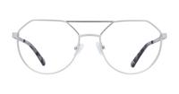 Matte Silver Glasses Direct Daly Round Glasses - Front